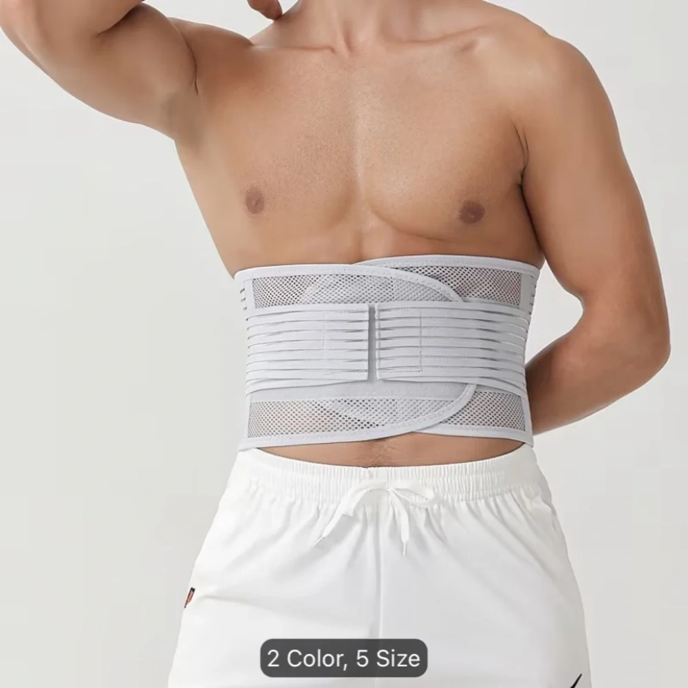 Gray Breathable Lumbar Support Belt - size 2xl